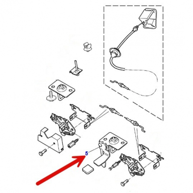 HOOD STRIKER & SAFETY CATCH DRIVER SIDE  XR845024